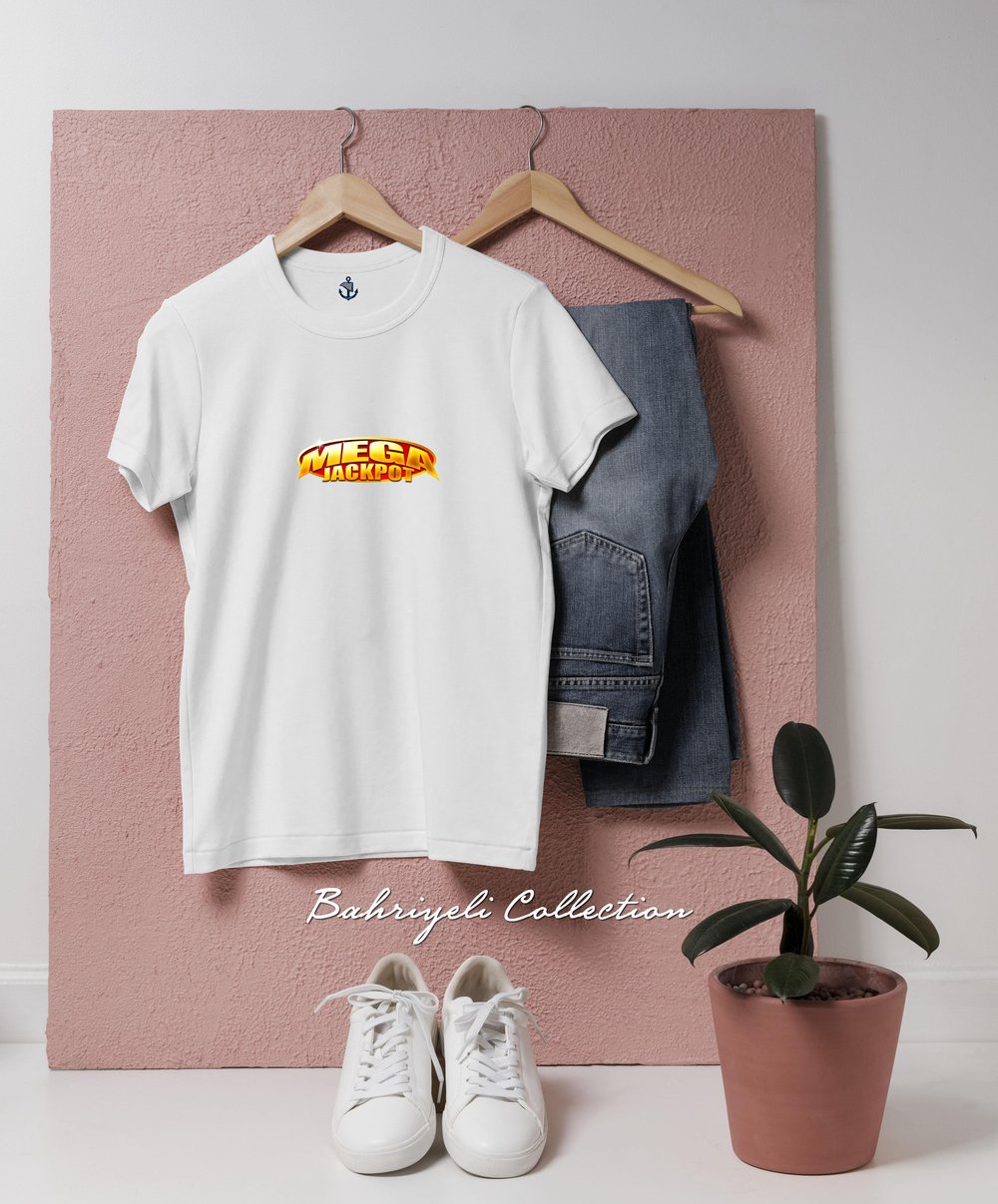 Oversize Mega Jackpot Casino Tasarımlı Unisex T-Shirt