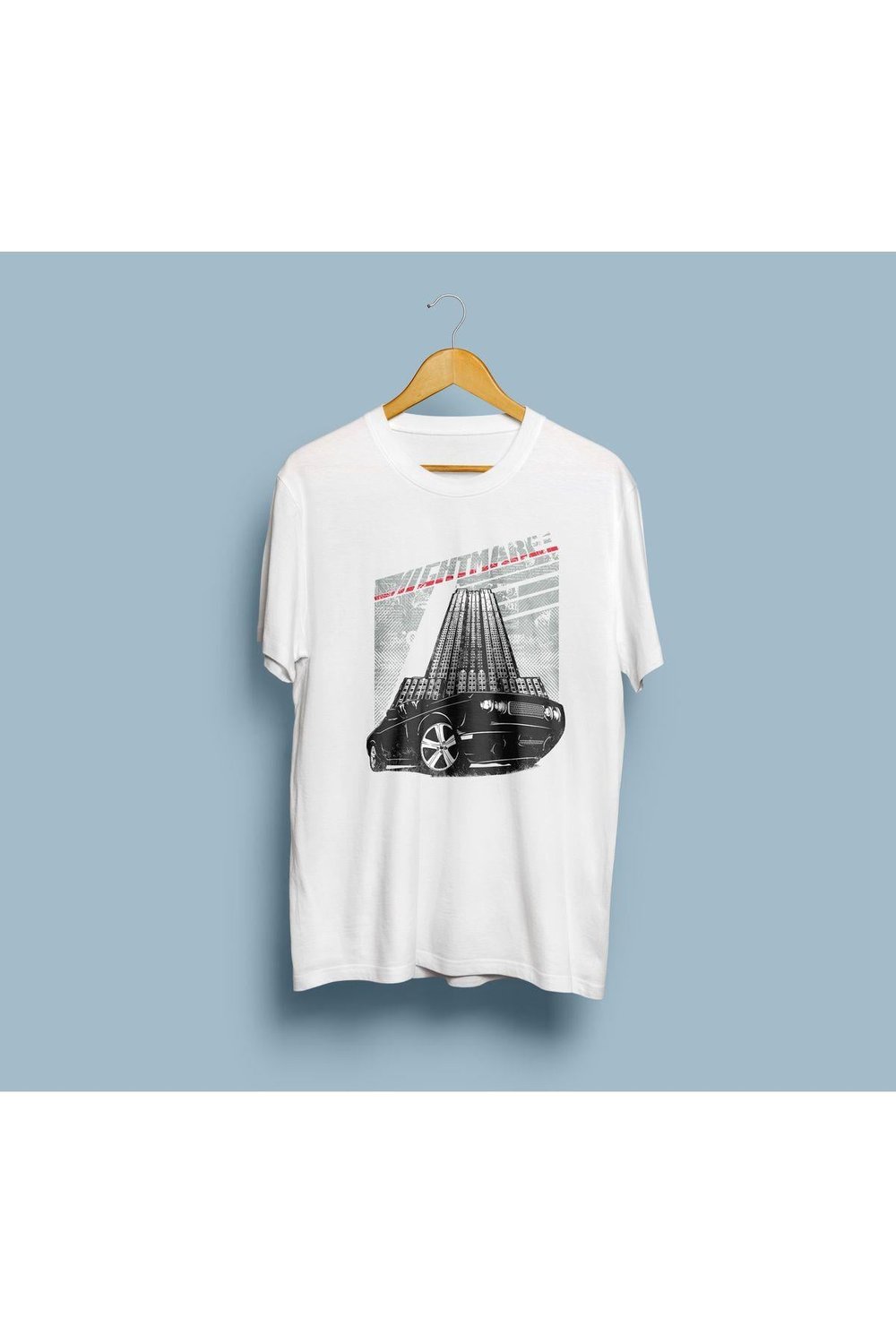 Oversize Nightmare Muscle Car Tasarım Unisex T-shirt