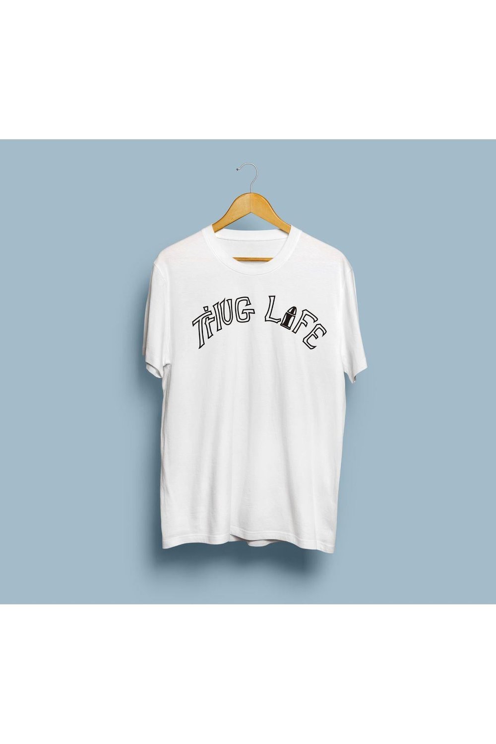 Oversize Thug Life Yazı Tasarım Unisex T-shirt