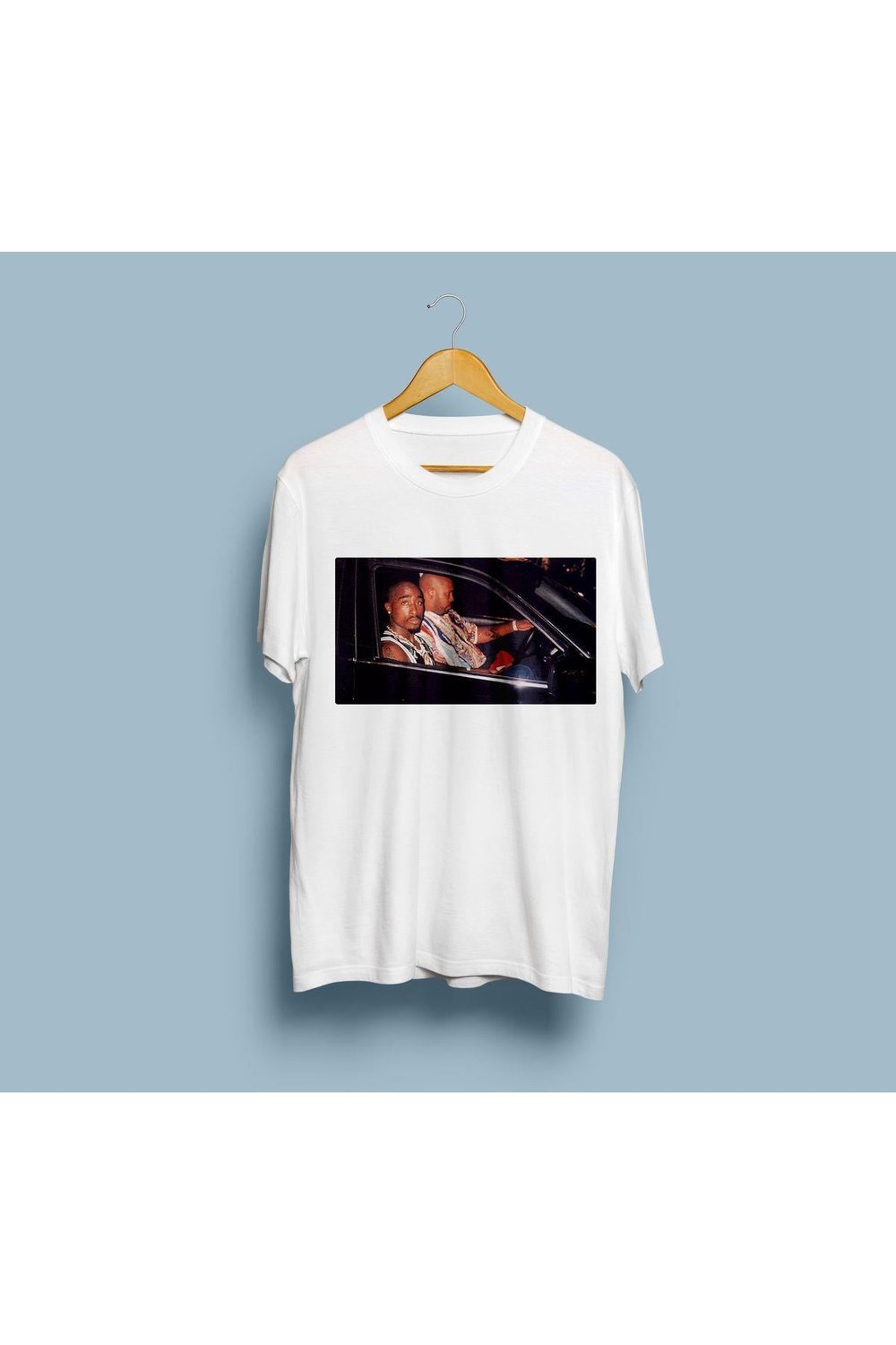 Oversize Tupac Araba Tasarım Unisex T-shirt
