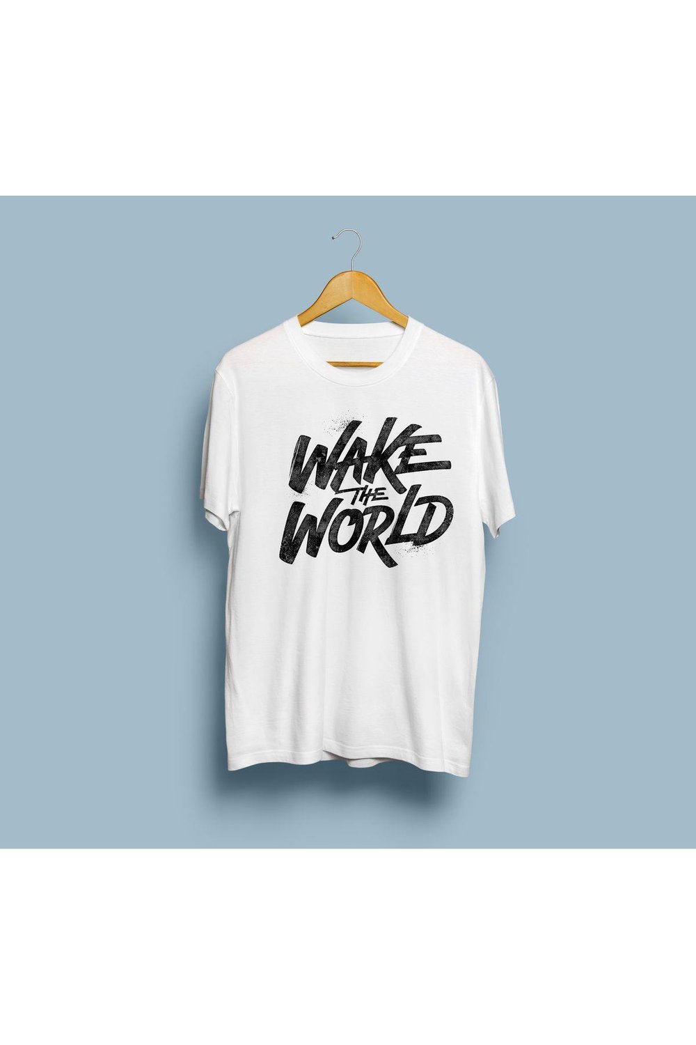 Oversize Wake The World Tasarım Unisex T-shirt