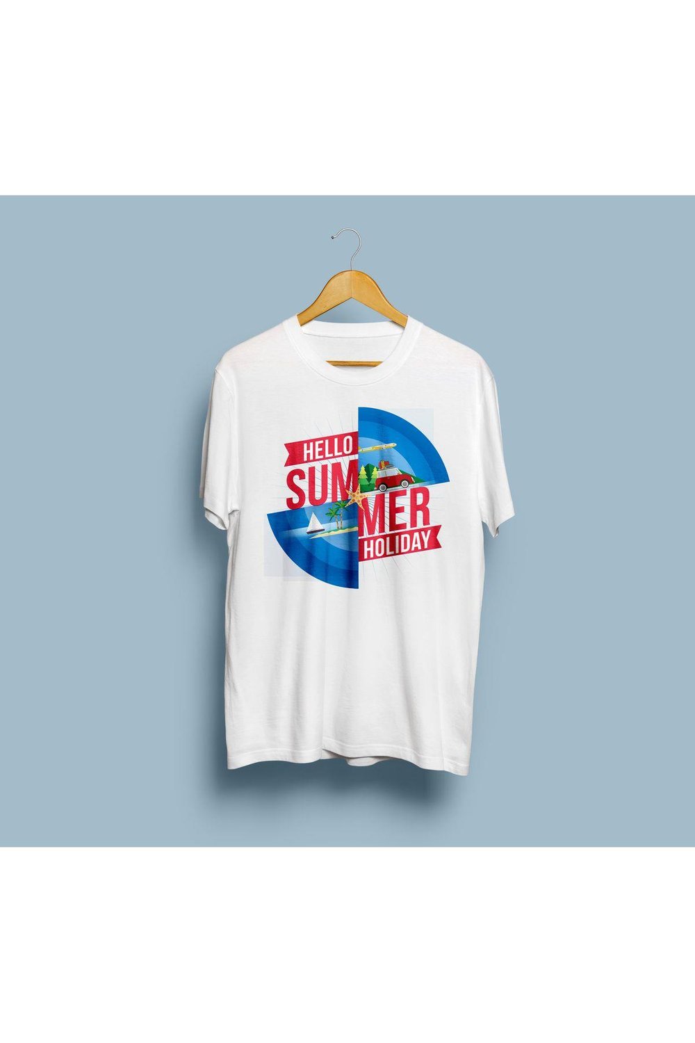 Oversize Yaz Tatili / Hello Summer Holiday Tasarım Unisex T-shirt