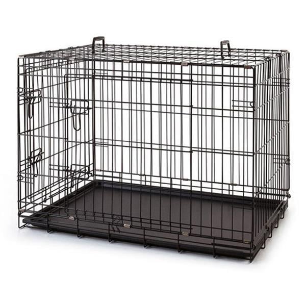 Aqua Boutique Metal Kedi Köpek Kafesi Siyah 91x61x66CM