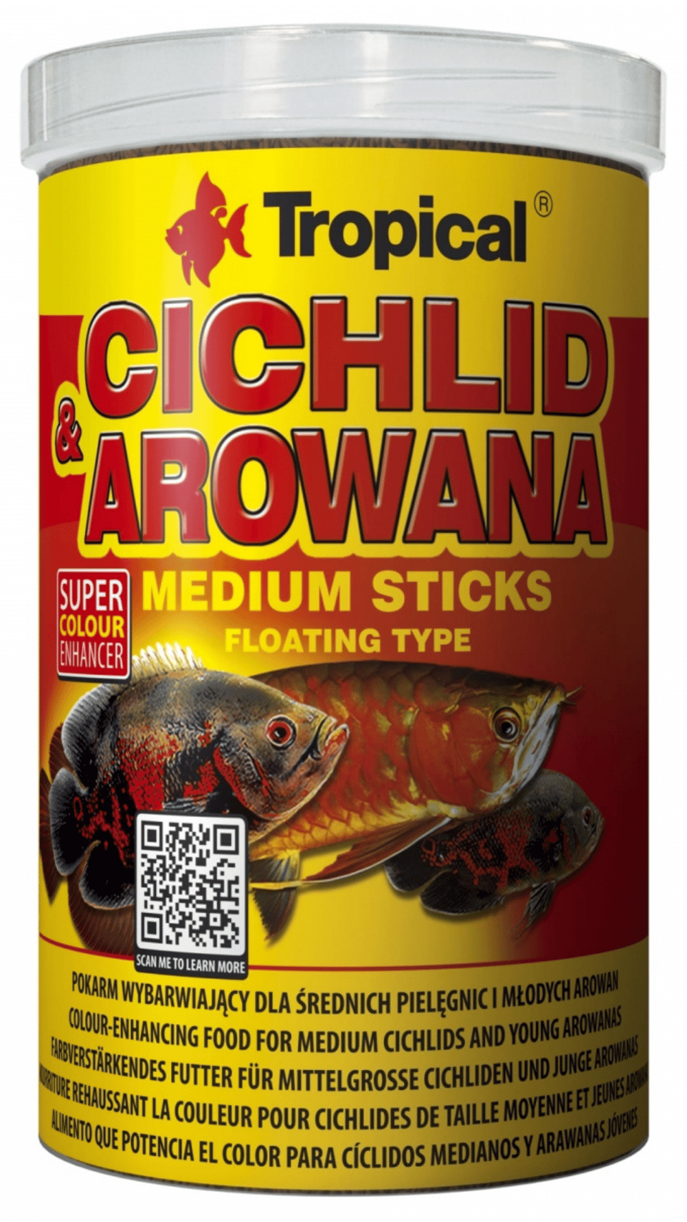 Tropical Cichlid&Arowana Medium Sticks 1000ml/360Gr