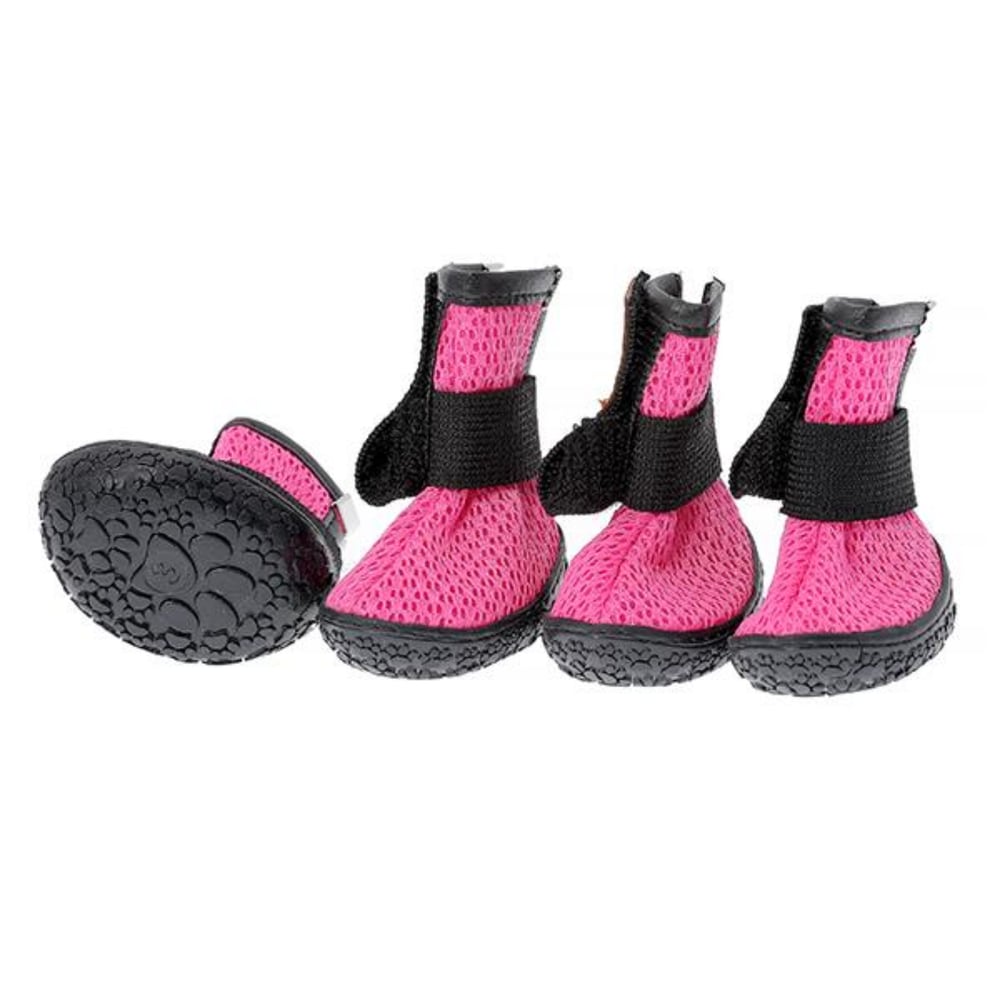 Be Design Lastikli Siyah Pembe Köpek Ayakkabısı