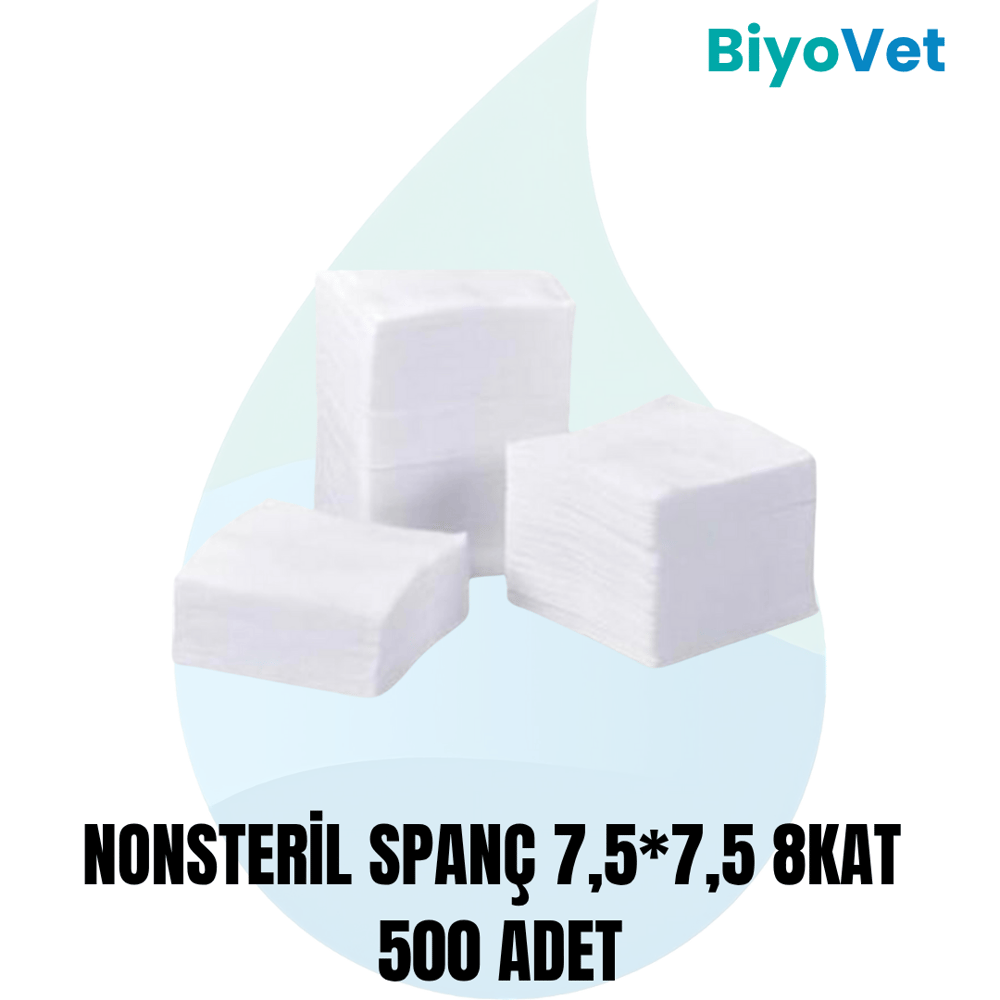 NONSTERİL SPANÇ 7,5cm*7,5cm 500 ADET