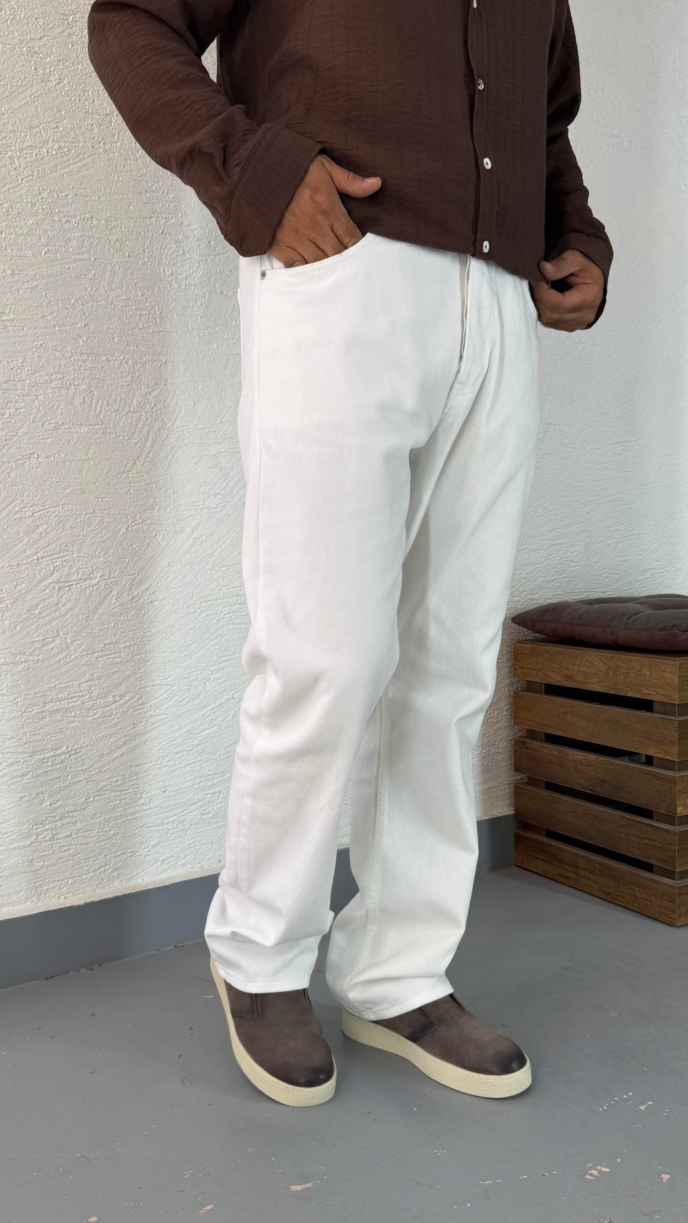 Baggy Beyaz Denim