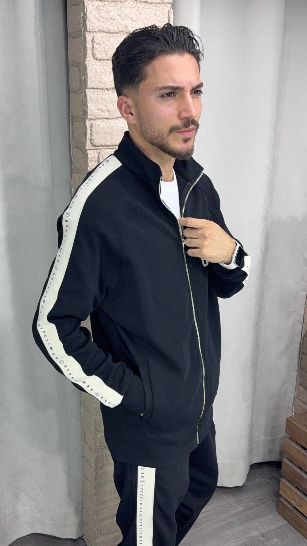 Baskılı Fermuarlı Sweatshirt