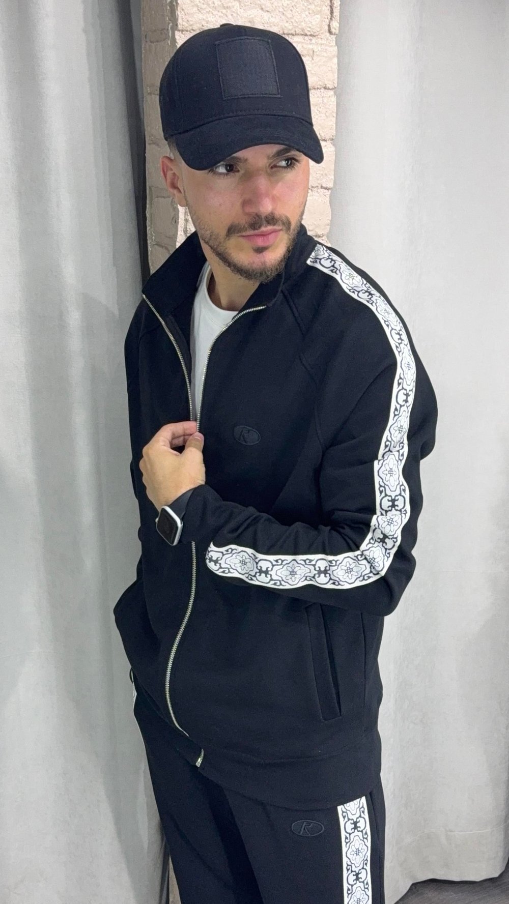 Baskılı Fermuarlı Sweatshirt