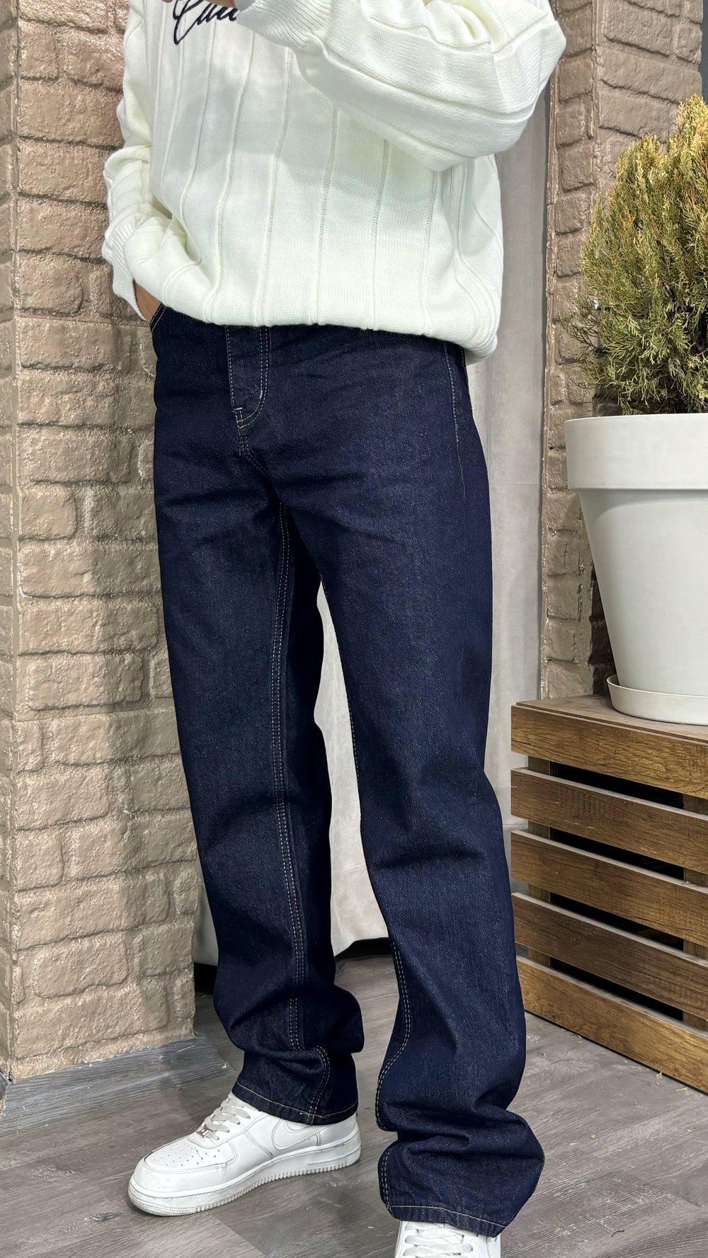 Denim Baggy Lacivert Pantolon