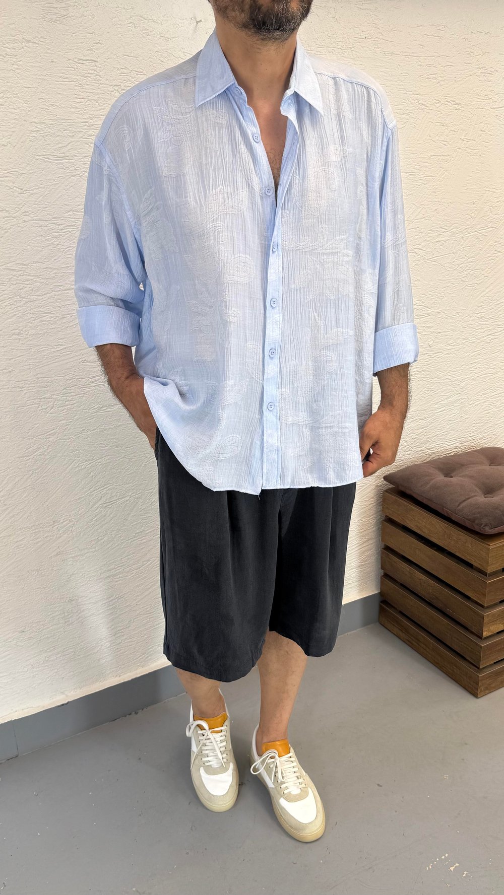 Desenli Oversize Gömlek