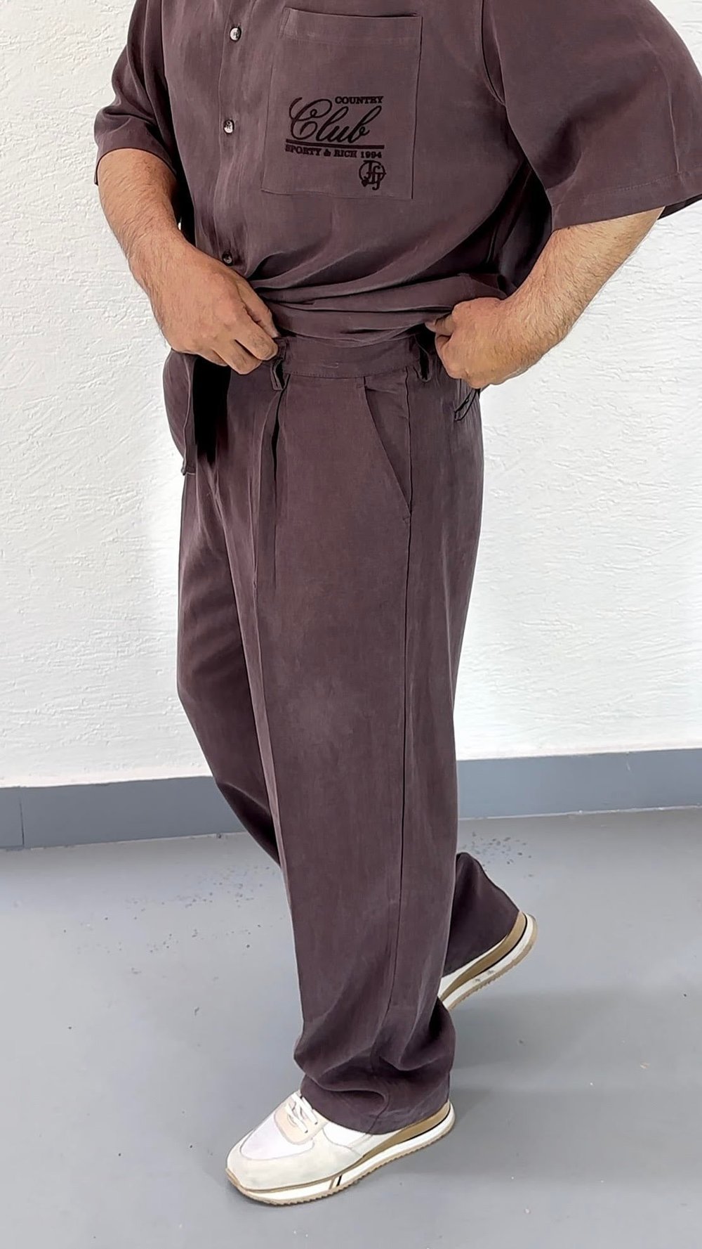 Modal Baggy Kemerli Pantolon