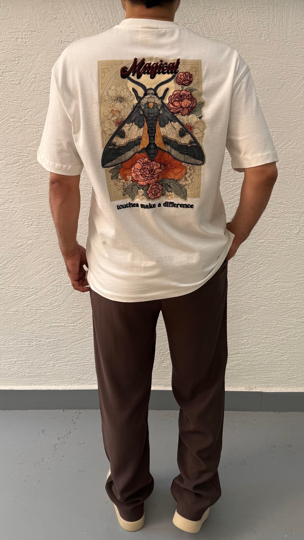 Oversize Nakış Ve Baskı Detay T-Shirt