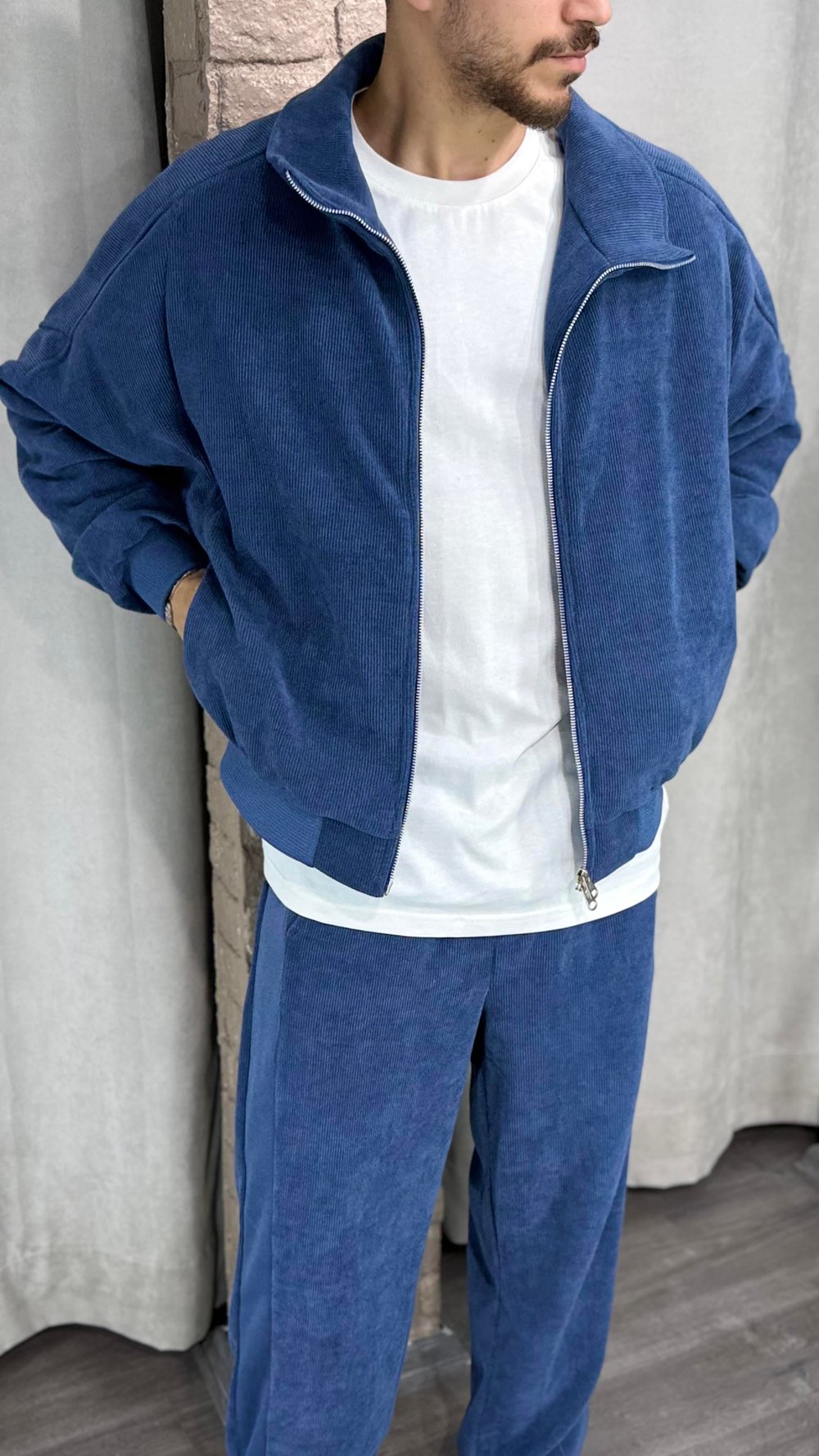 Oversize Premium Astarlı Kadife Ceket