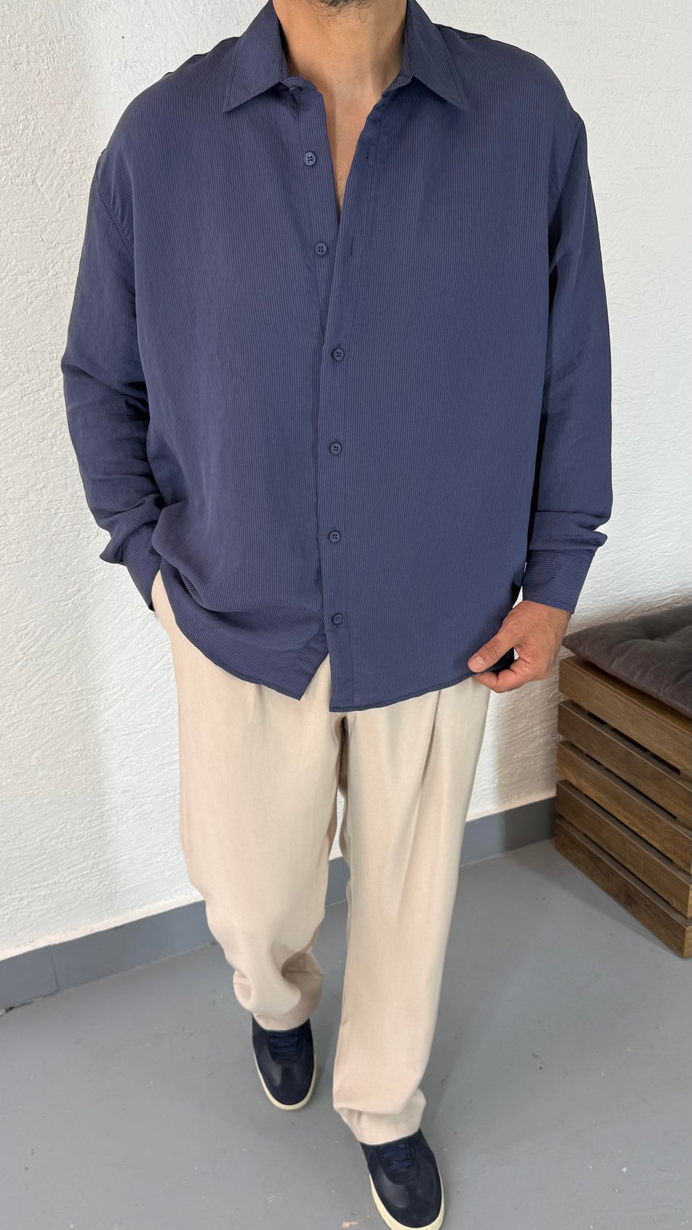 Oversize Tensel Gömlek