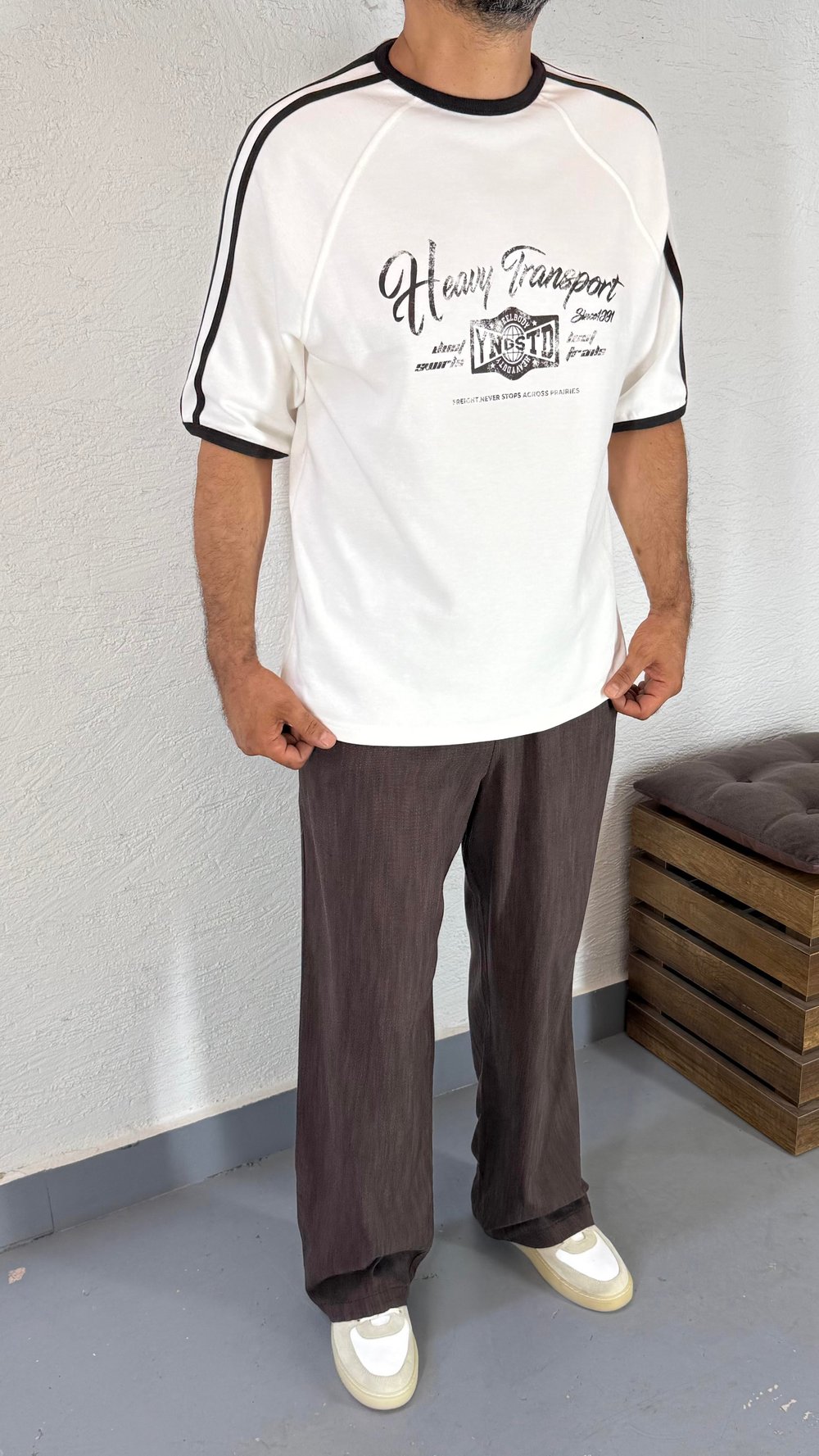 Overszie Baskı Detay TShirt