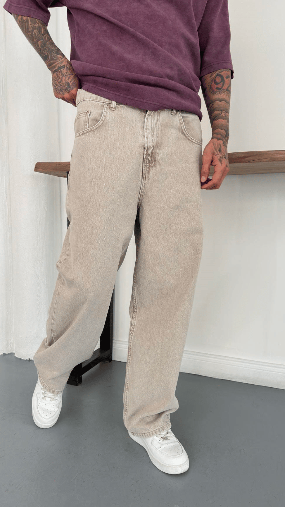 Süper Baggy Denim Pantolon