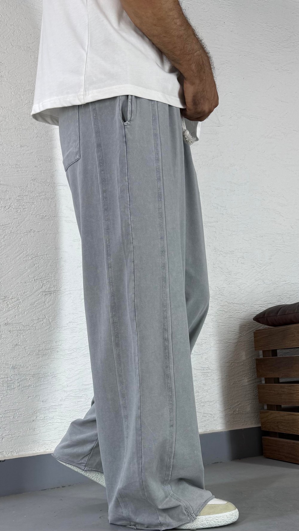Yıkamalı Bol Baggy Eşofman