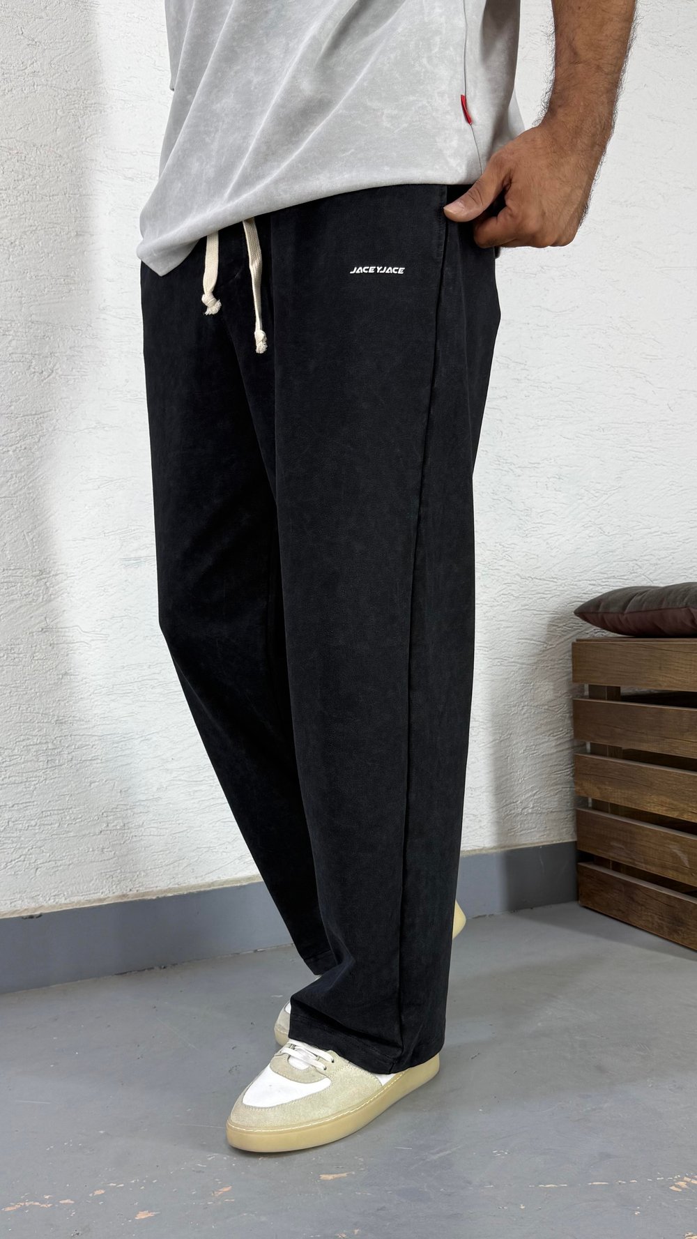Yıkamalı Bol Baggy Eşofman