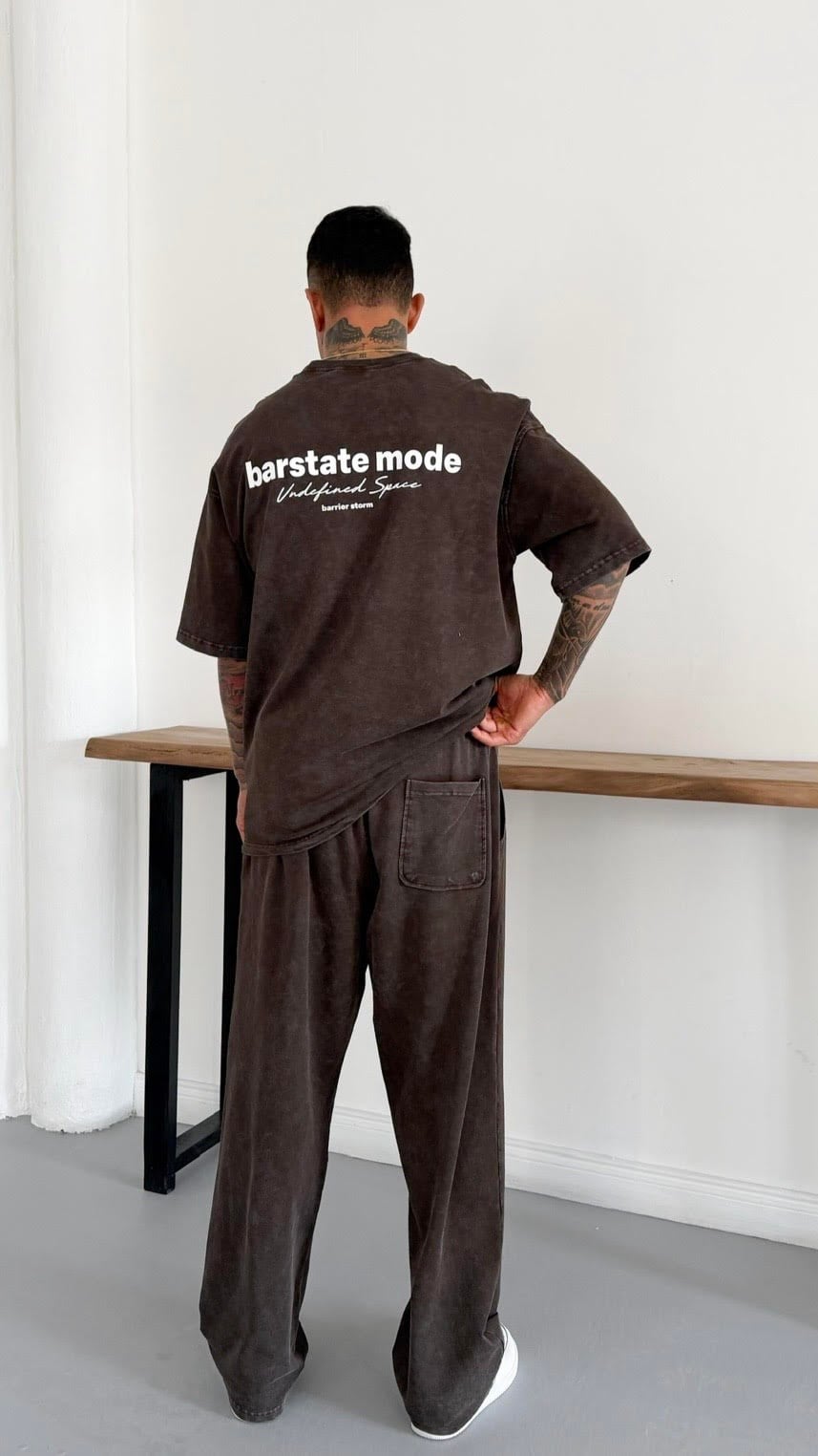 Yıkamalı Oversize TShirt Ve Bol Baggy Eşofman
