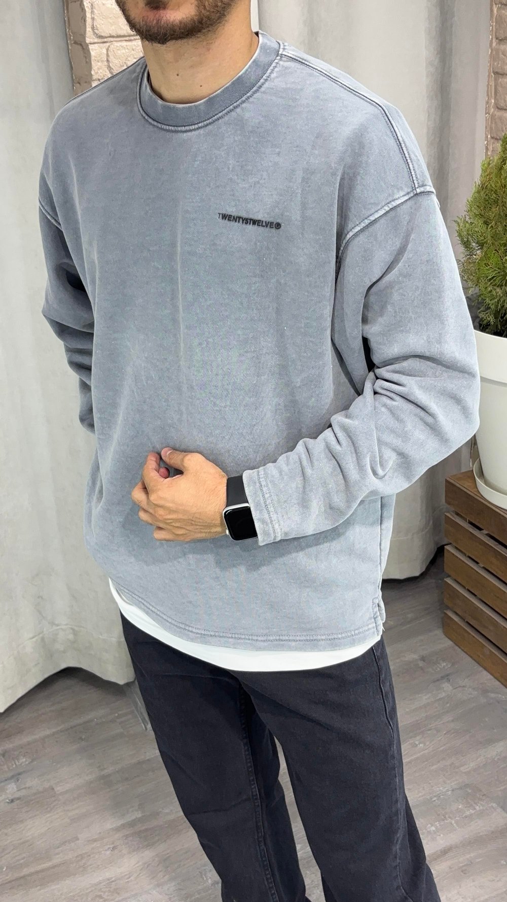 Yıkamalı Sweatshirt