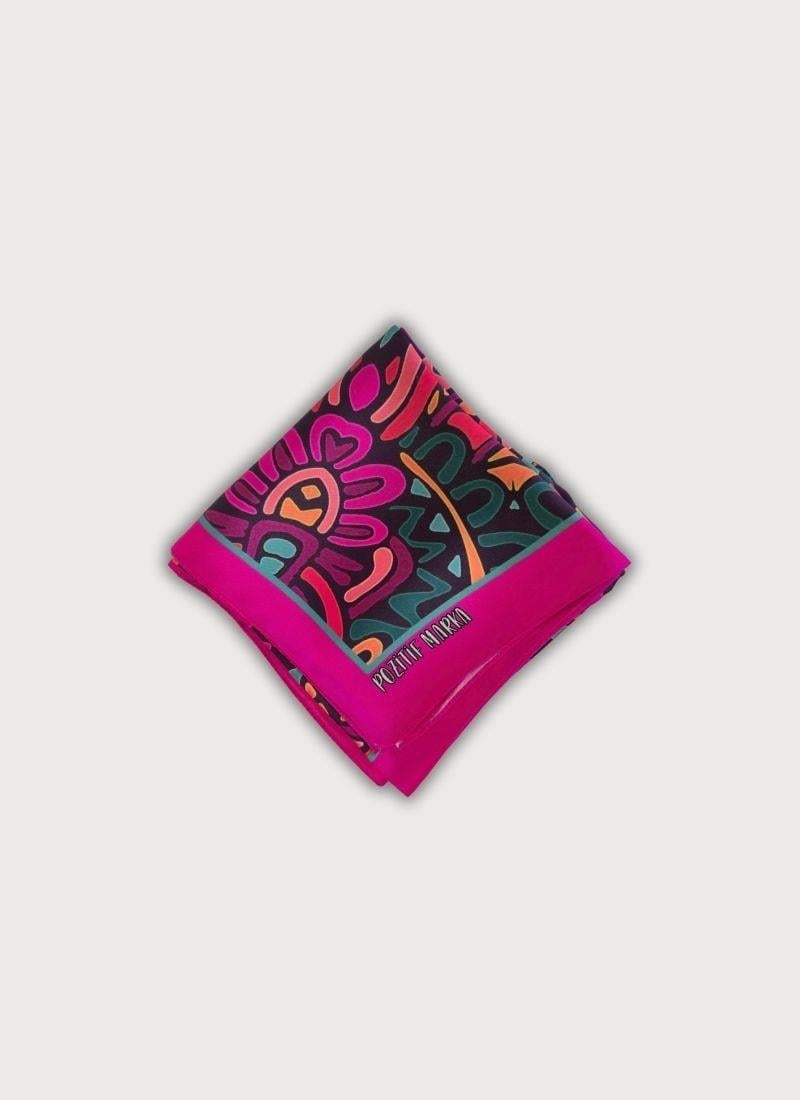AŞK MANDALA PEMBE TWİLL SATEN ŞAL