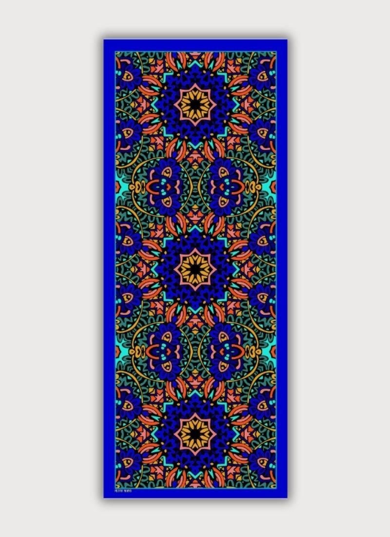 GECE MANDALA MAVİ TWİLL SATEN ŞAL