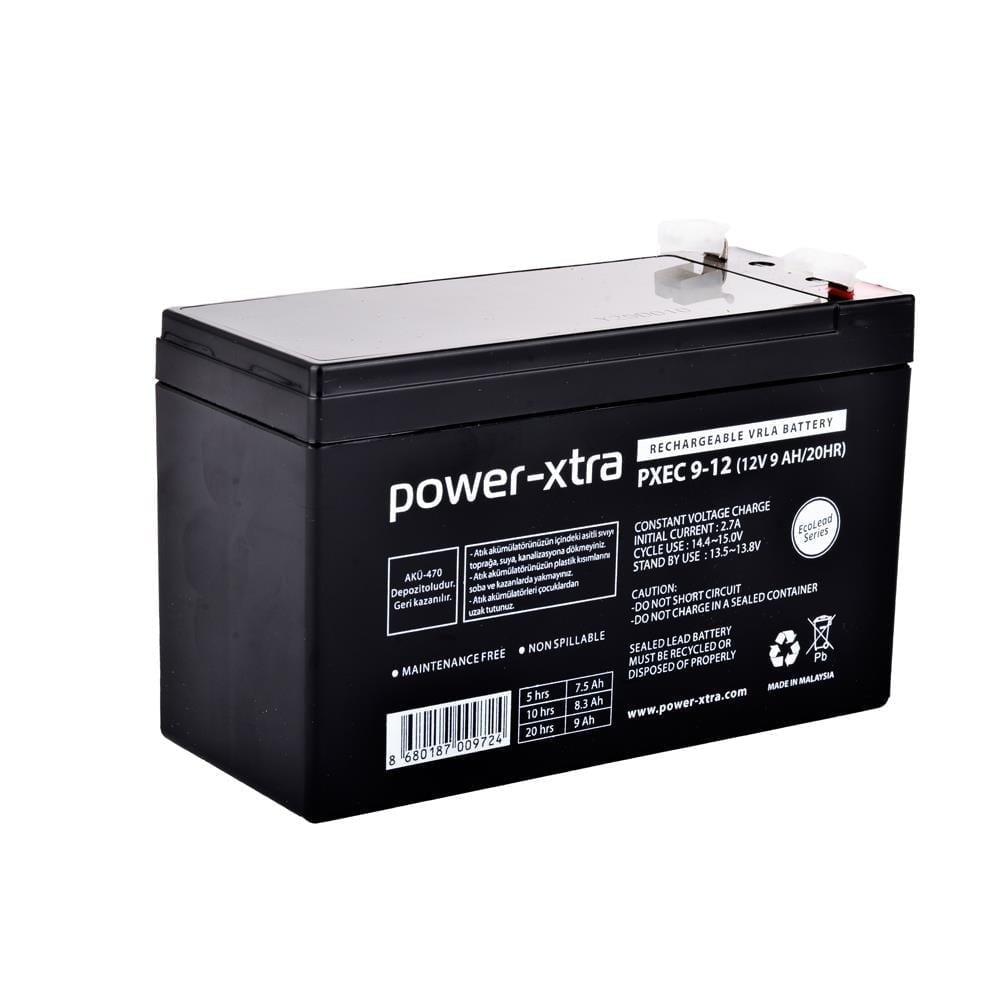 Power Xtra 12V 9Ah Bakımsız Kuru Akü