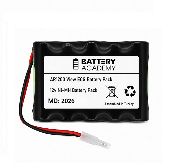 Cardioline AR1200 View EKG Cihazı Uyumlu Medikal Batarya 12V 2000mAh Ni-MH - PilgrossCardioline AR1200 View EKG için 12V 2Ah Ni-MH BataryaMedikal Bataryalar