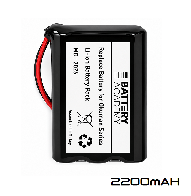 Okuman OKM-500 Hastabaşı Monitör Uyumlu 11.1V 2.2Ah Li-ion BataryaOkuman OKM-500 Hastabaşı Monitör Uyumlu 11.1V 2.2Ah Li-ion BataryaMedikal Bataryalar