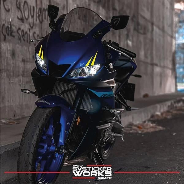 Motor Kaş Sticker Motor Sticker Tüm Motorlara Uyumlu Sağ Sol Göz Sticker
