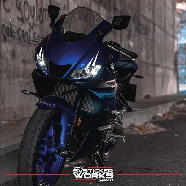 Motor Kaş Sticker Motor Sticker Tüm Motorlara Uyumlu Sağ Sol Göz Sticker