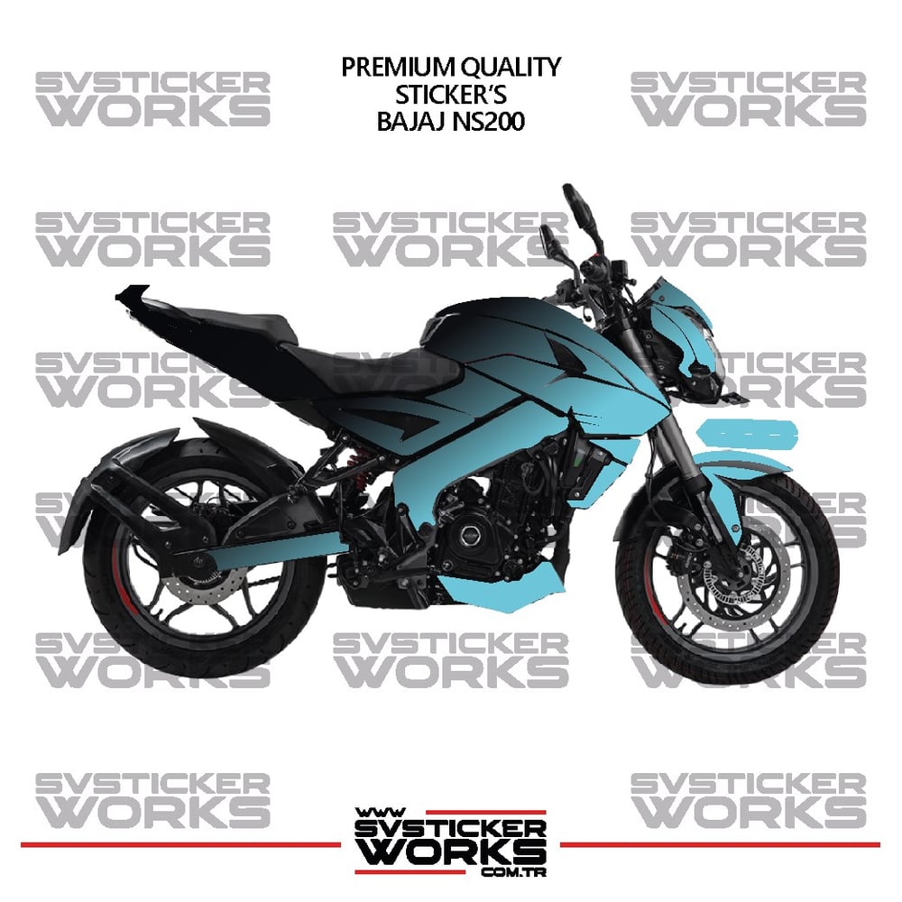  BAJAJ NS200 Kaplama Sticker Çift Renk Motor Kaplama Modeli Hazır Kit Yüksek Kalite