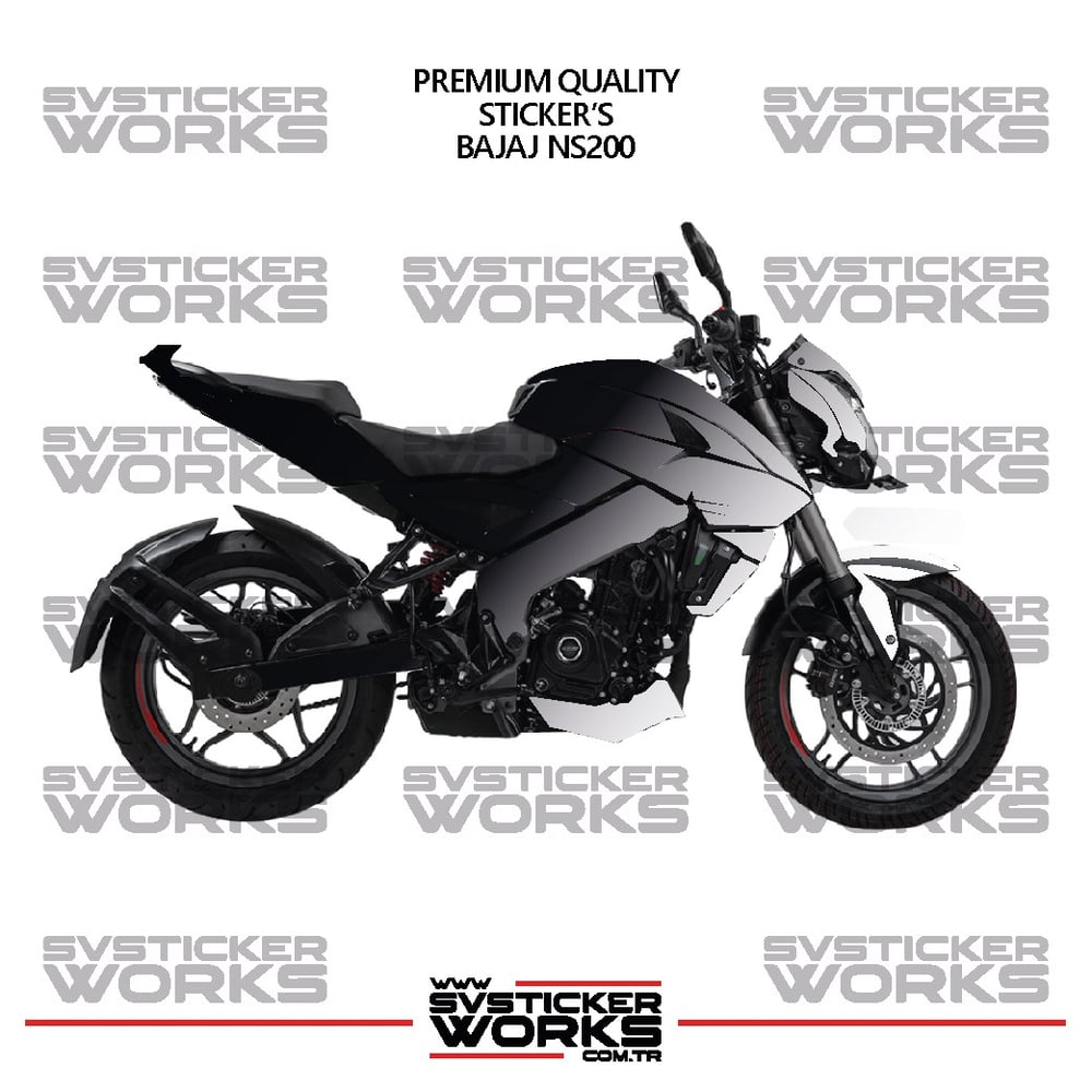  BAJAJ NS200 Kaplama Sticker Çift Renk Motor Kaplama Modeli Hazır Kit Yüksek Kalite