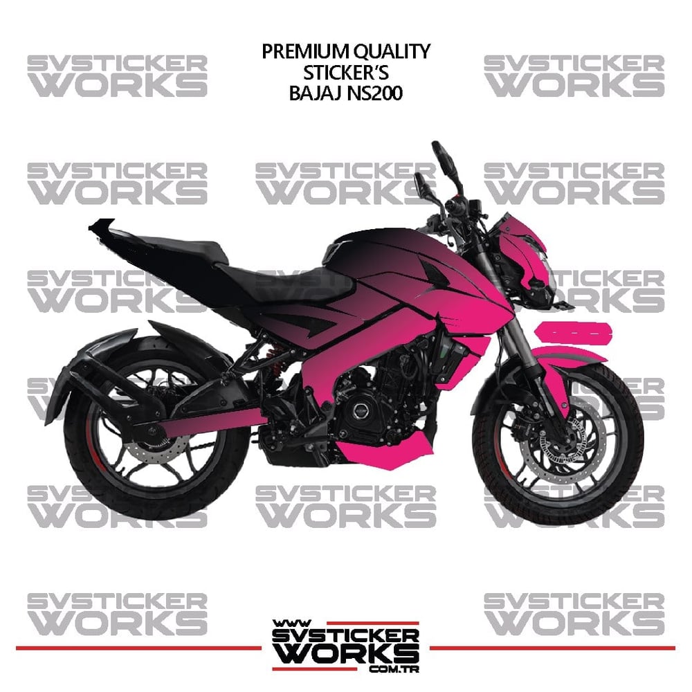  BAJAJ NS200 Kaplama Sticker Çift Renk Motor Kaplama Modeli Hazır Kit Yüksek Kalite