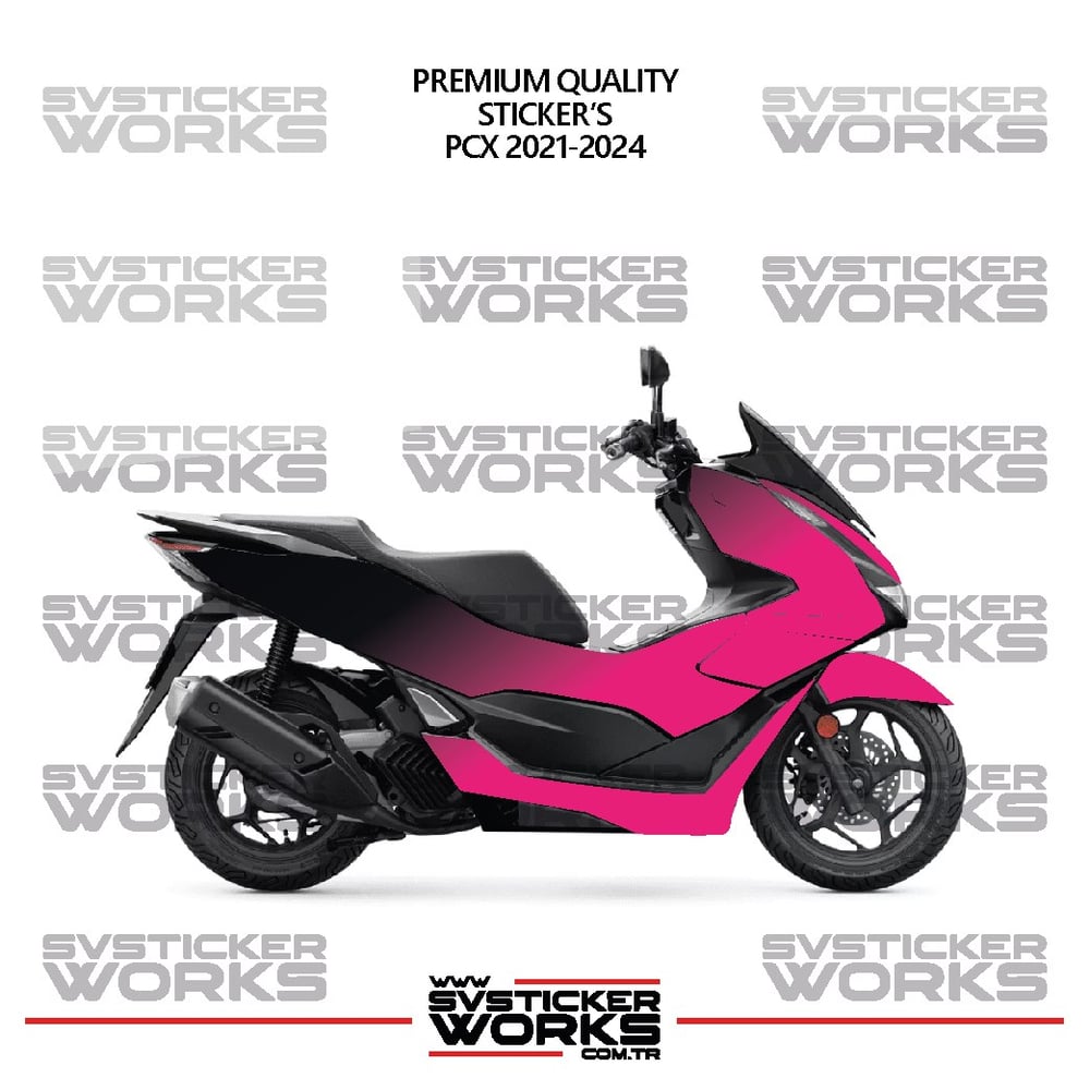  HONDA PCX 2021-2024 Kaplama Sticker Çift Renk Motor Kaplama Modeli Hazır Kit Yüksek Kalite