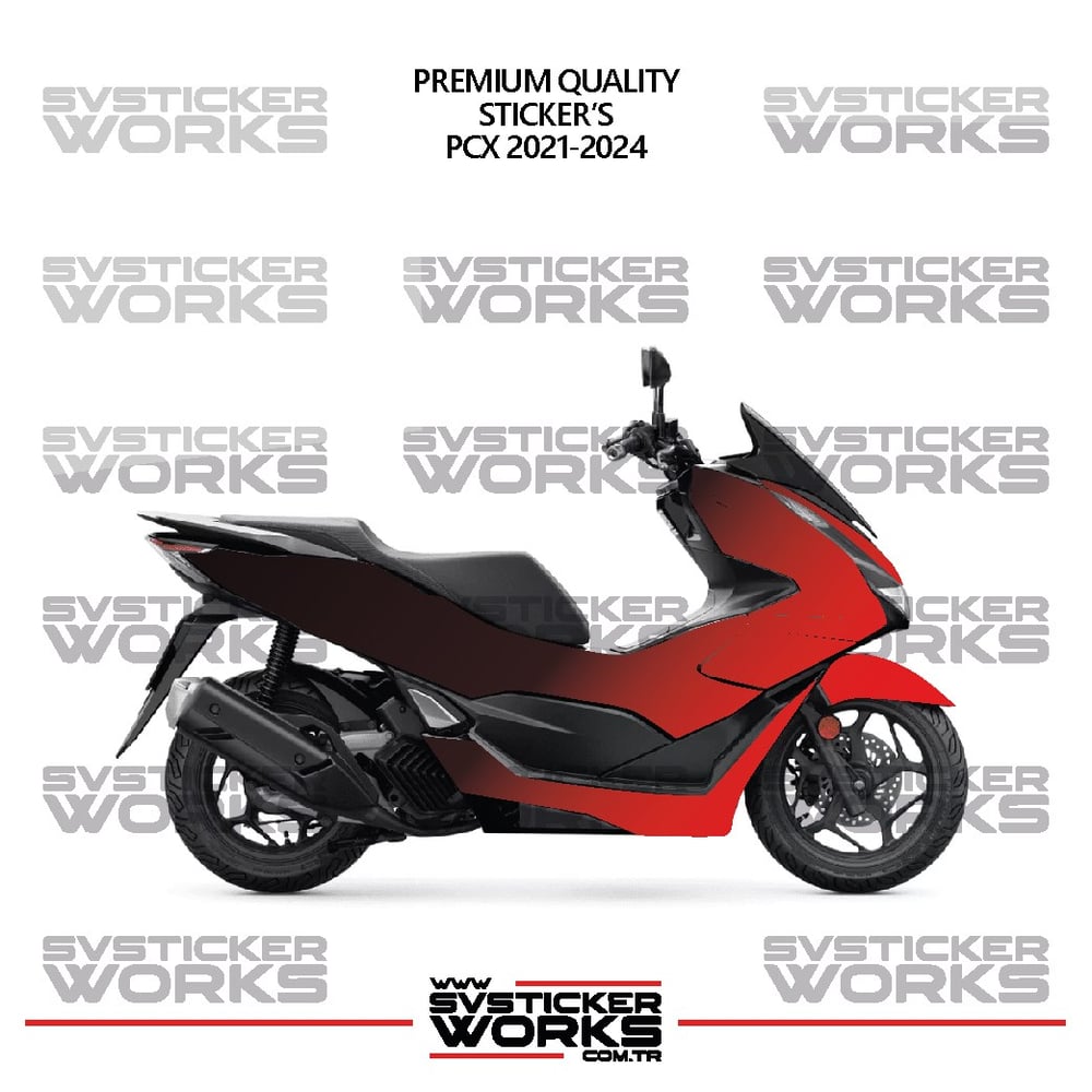  HONDA PCX 2021-2024 Kaplama Sticker Çift Renk Motor Kaplama Modeli Hazır Kit Yüksek Kalite