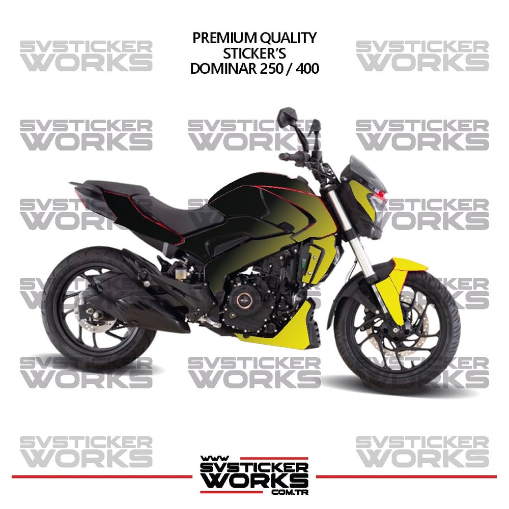 BAJAJ Dominar 250-400 Uyumlu Kaplama Sticker Çift Renk Motor Kaplama Modeli Hazır Kit Yüksek Kalite
