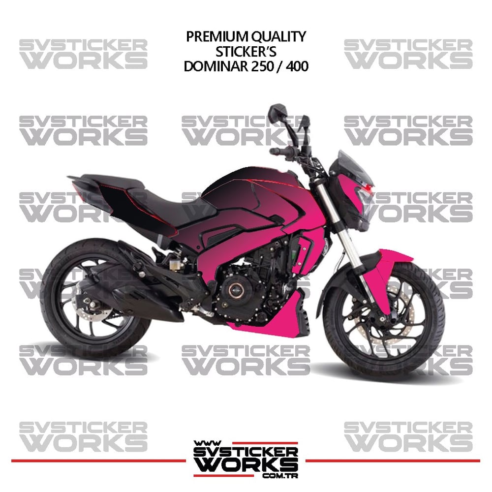 BAJAJ Dominar 250-400 Uyumlu Kaplama Sticker Çift Renk Motor Kaplama Modeli Hazır Kit Yüksek Kalite