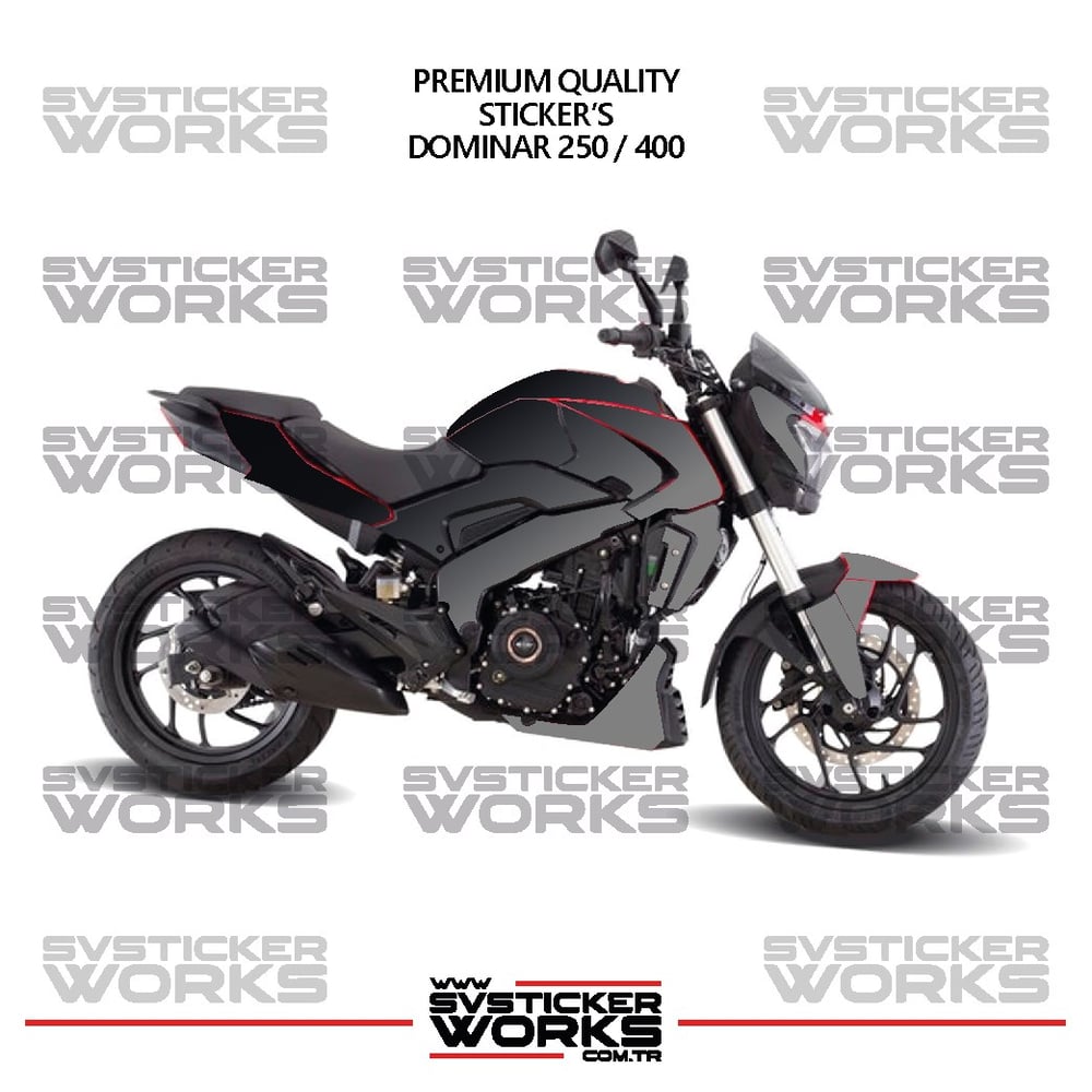 BAJAJ Dominar 250-400 Uyumlu Kaplama Sticker Çift Renk Motor Kaplama Modeli Hazır Kit Yüksek Kalite