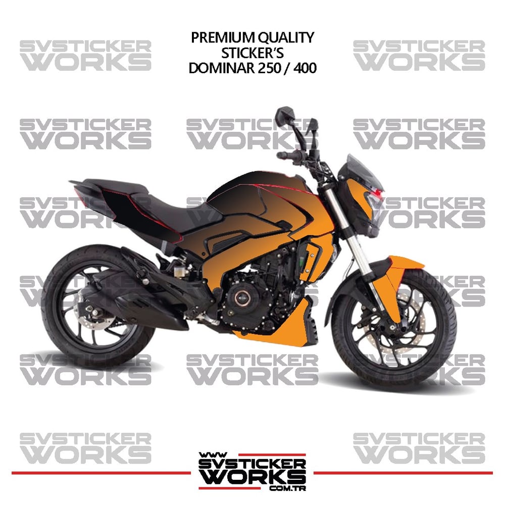 BAJAJ Dominar 250-400 Uyumlu Kaplama Sticker Çift Renk Motor Kaplama Modeli Hazır Kit Yüksek Kalite