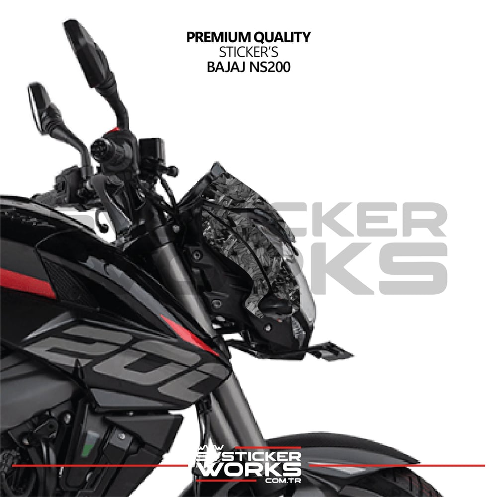 Bajaj NS200 Forged Kaplama Etiket Sticker Modeli Ön Kafa Sağ Sol