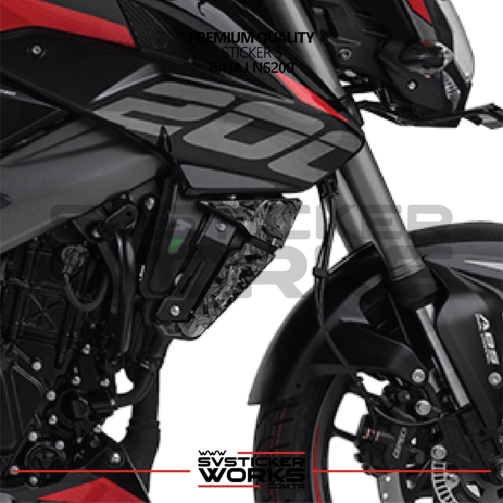 Bajaj NS200 Forged Kaplama Etiket Sticker Modeli Ön Radyatör Kapağı