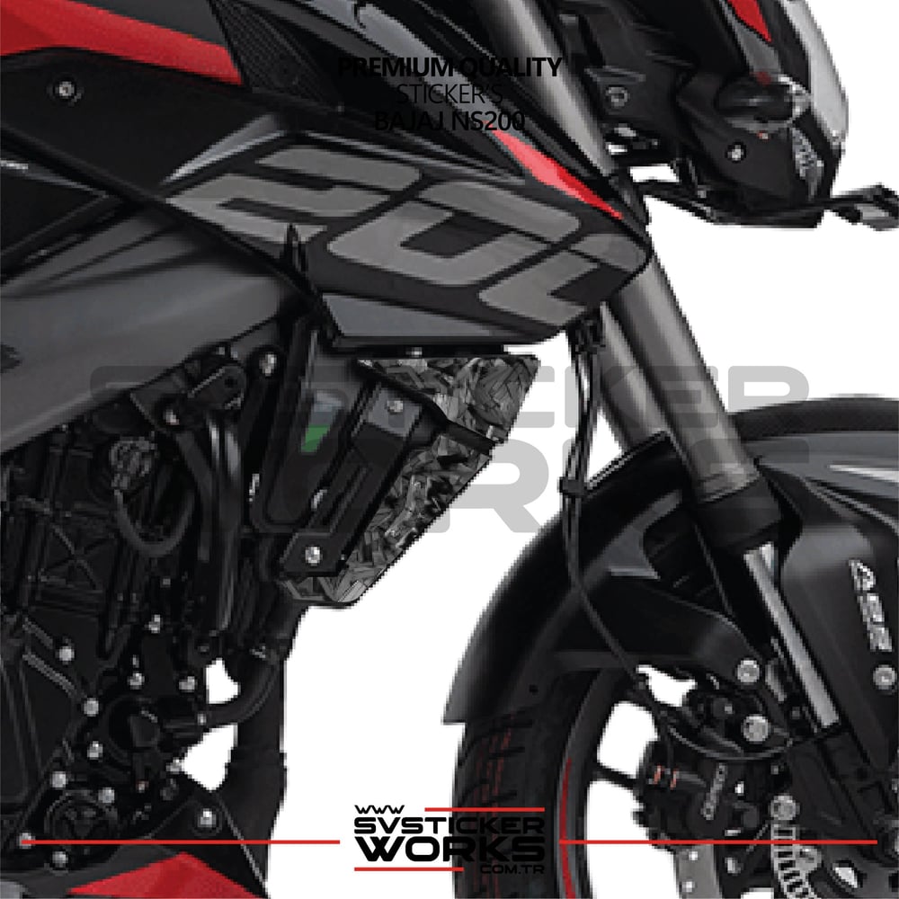 Bajaj NS200 Forged Kaplama Etiket Sticker Modeli Ön Radyatör Kapağı