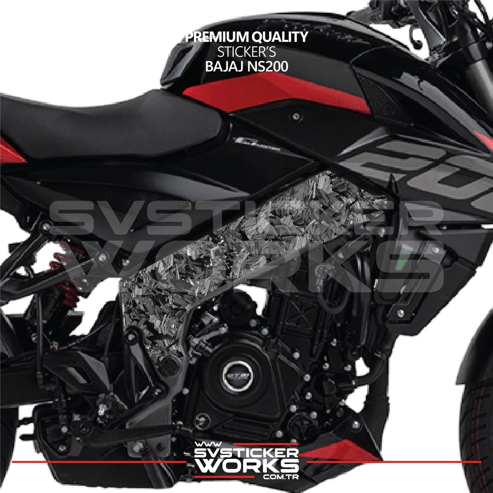 Bajaj NS200 Forged Kaplama Etiket Sticker Modeli Orta Sase