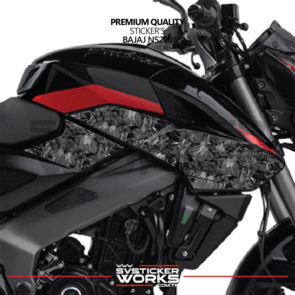 Bajaj NS200 Forged Kaplama Etiket Sticker Modeli Yan Grenaj Takımı