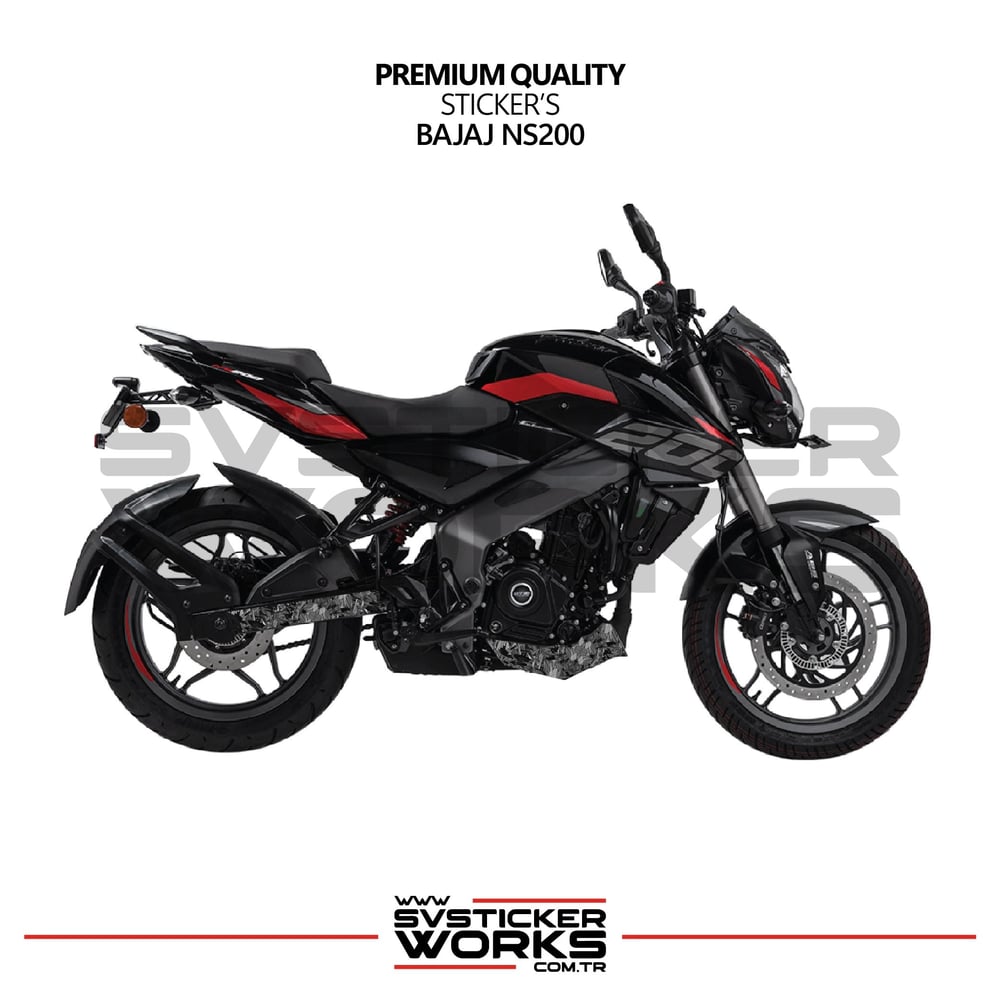 Bajaj NS200 Forged Kaplama Etiket Sticker Modeli Alt Sakal ve Masa
