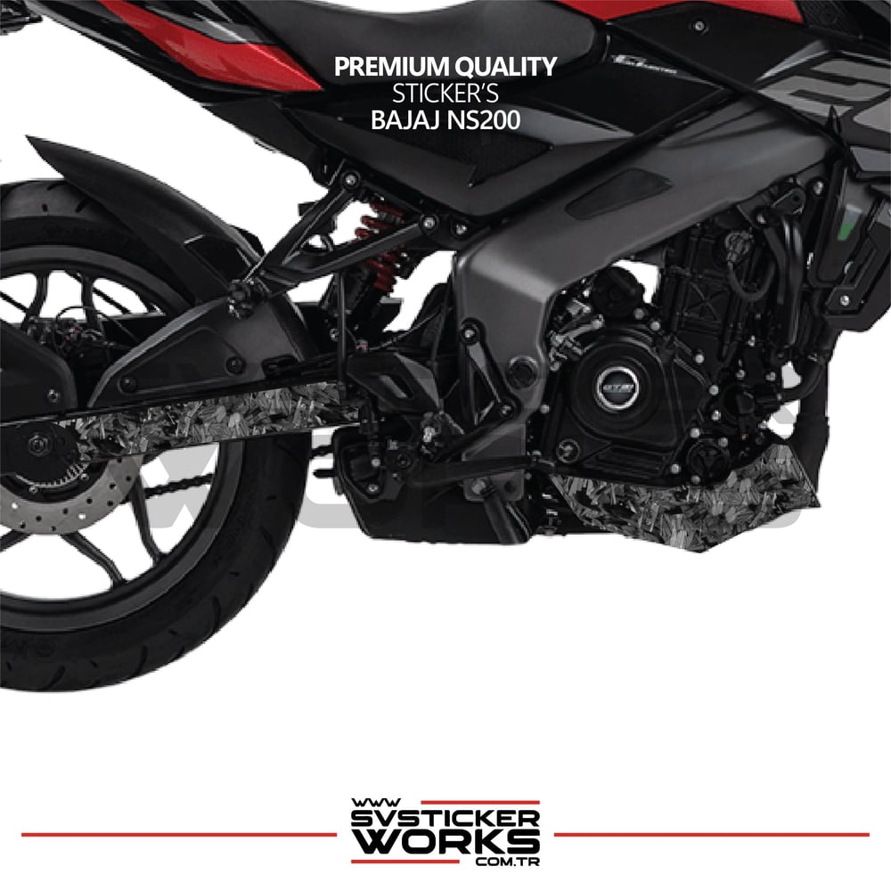 Bajaj NS200 Forged Kaplama Etiket Sticker Modeli Alt Sakal ve Masa