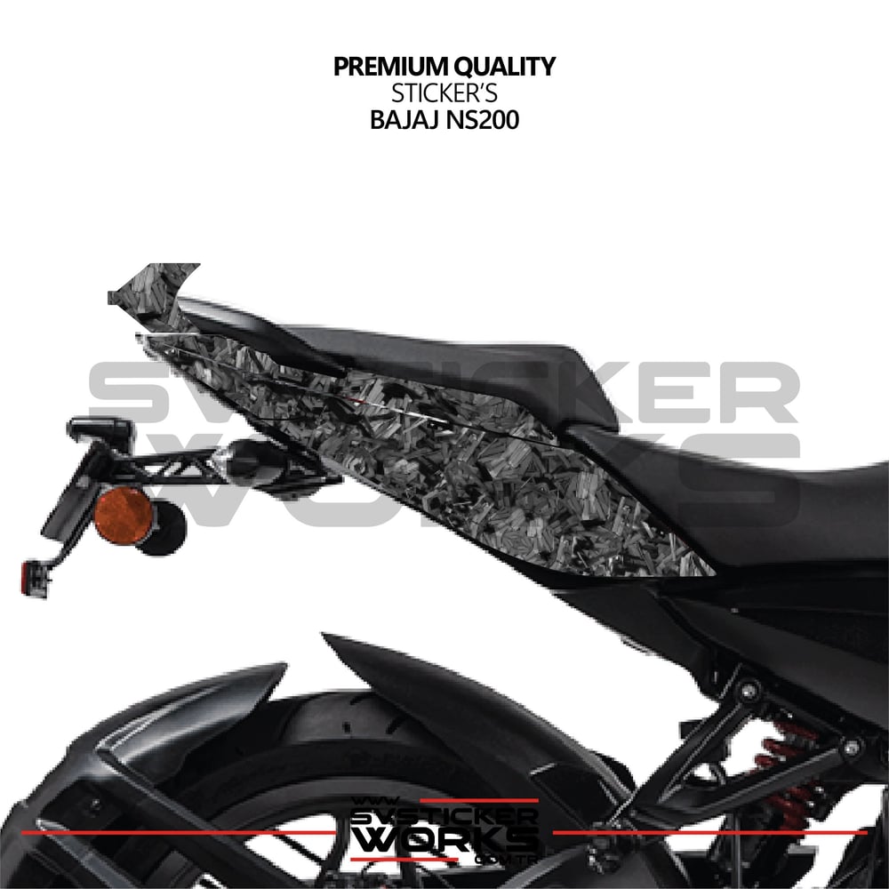 Bajaj NS200 Forged Kaplama Etiket Sticker Modeli Arka Kuyruk Üzeri