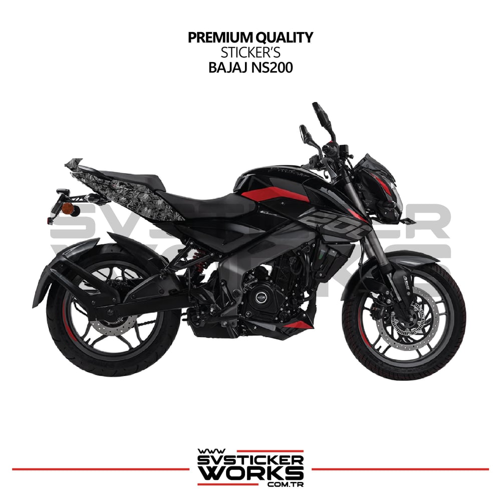 Bajaj NS200 Forged Kaplama Etiket Sticker Modeli Arka Kuyruk Üzeri